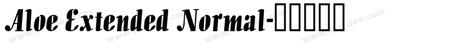 Aloe Extended Normal字体转换